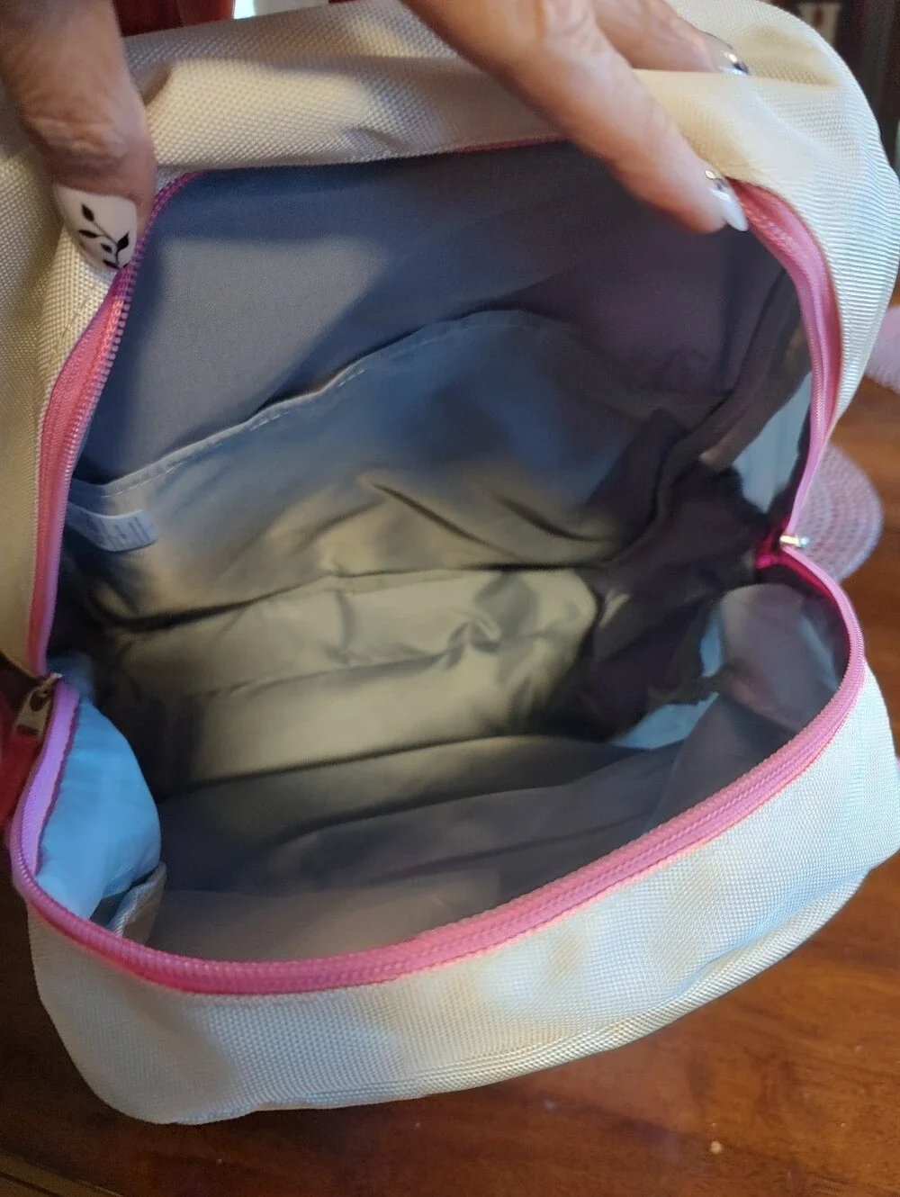 Light Pink and Cream Minimalist Backpack